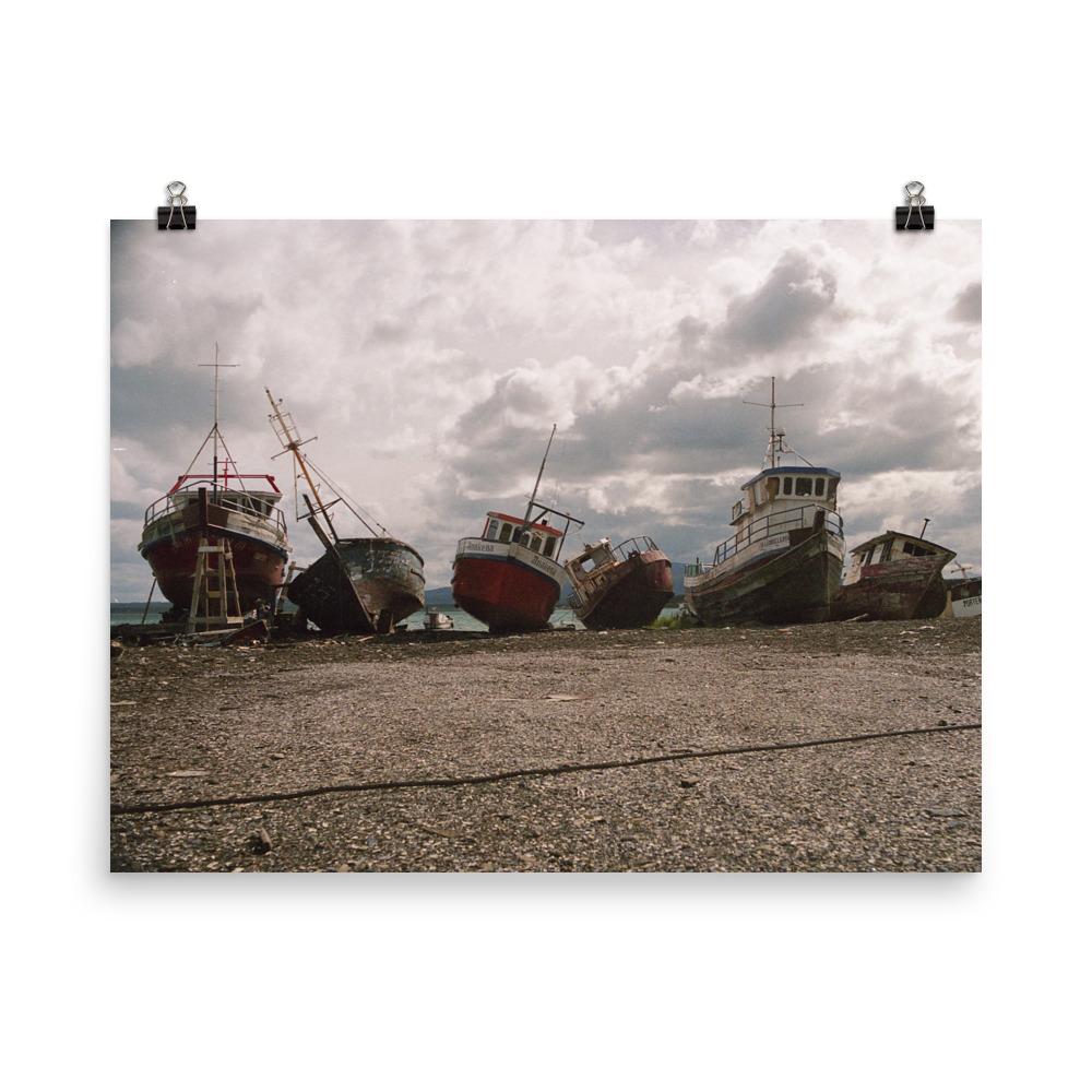 Dormant Ships poster | Muurdecoratie schilderijen | Wanddecoratie canvas kunst afdrukken | Slaapboten visuele kunstwerken