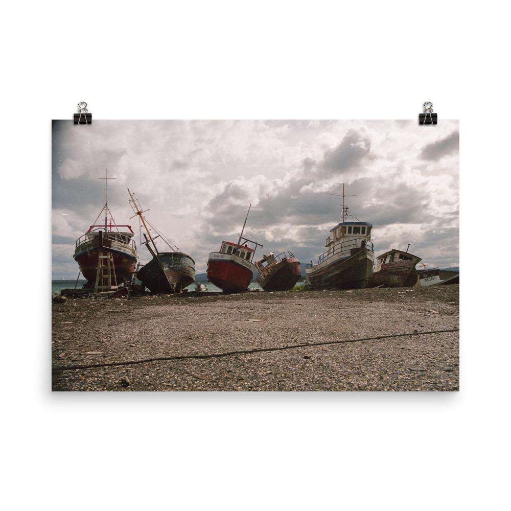 Dormant Ships poster | Muurdecoratie schilderijen | Wanddecoratie canvas kunst afdrukken | Slaapboten visuele kunstwerken