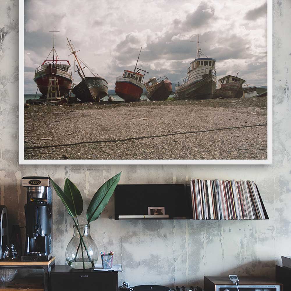 Dormant Ships poster | Muurdecoratie schilderijen | Wanddecoratie canvas kunst afdrukken | Slaapboten visuele kunstwerken