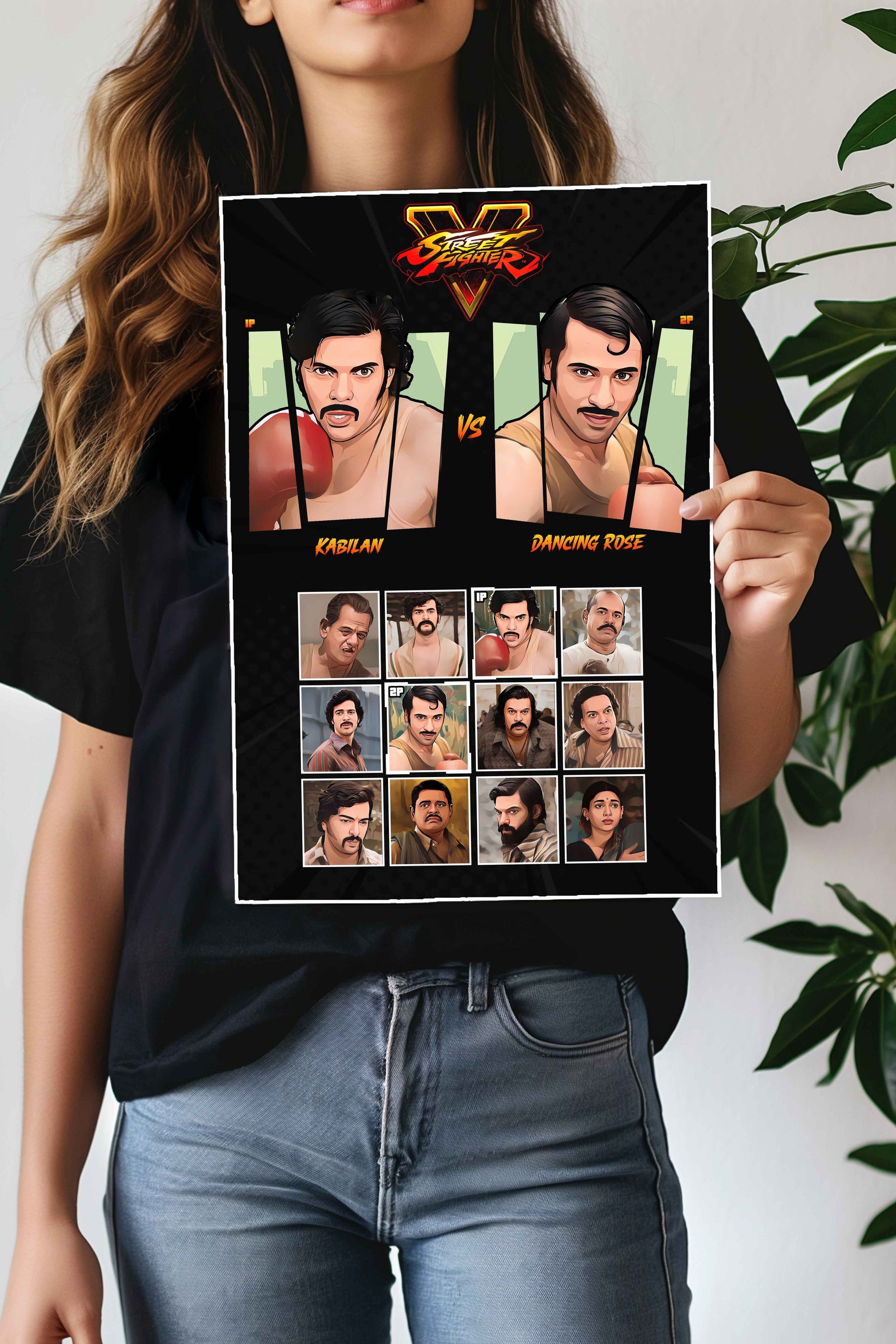 Sarpatta x Street Fighter | Film Posters voor Muurdecoratie | Unieke Wanddecoratie | Kollywood Kunst