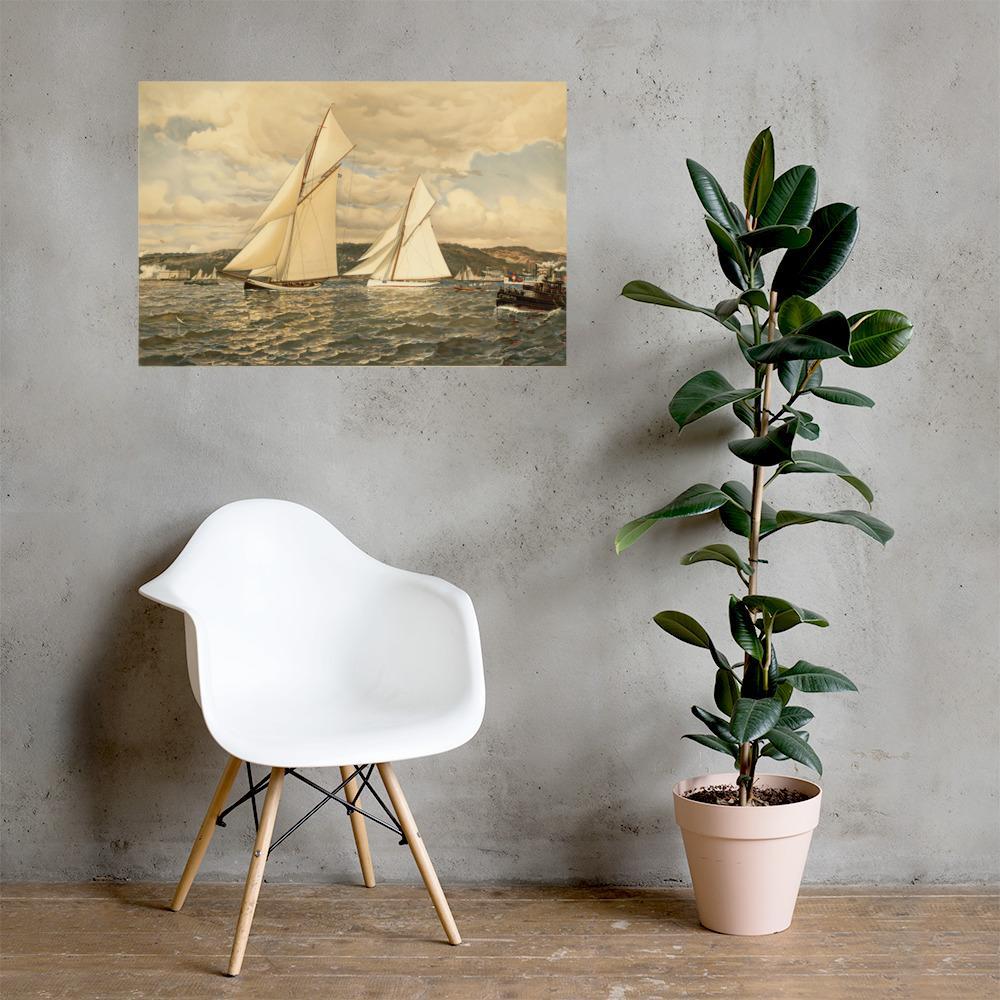 Ship Race poster | Muurdecoratie | Wanddecoratie | Posters voor thuis en kantoor | Canvas kunst