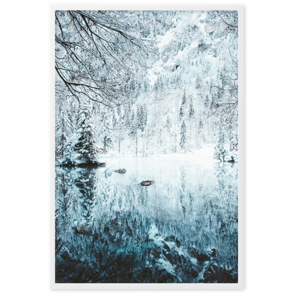 Winter Landscape Poster | Ijsmeer Muurdecoratie | Wanddecoratie Kunst | Landschap | Posters Schilderijen