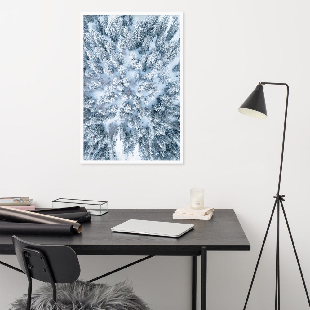 Winter Forest Scene | Natuur Landschap Muurdecoratie | Seizoensgebonden Wanddecoratie | Posters Kunst