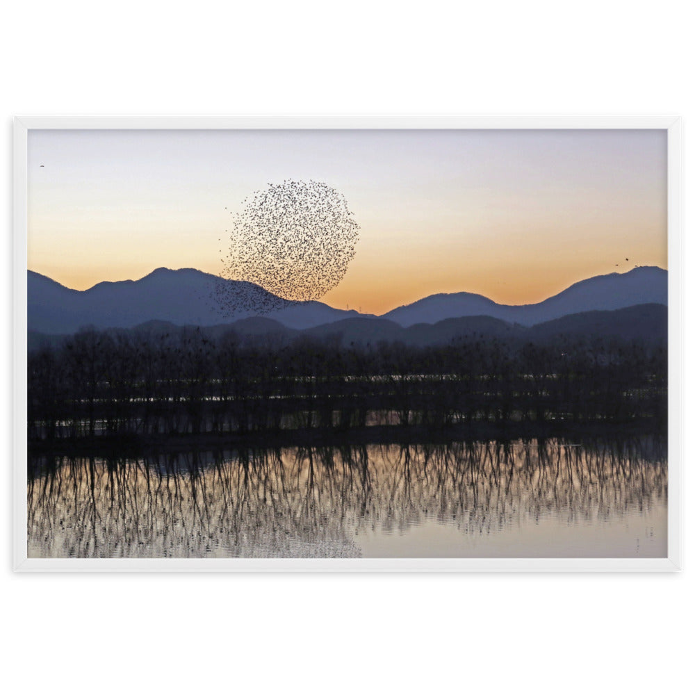 Sunset in Junam Water Reservoir poster | Muurdecoratie | Wanddecoratie | Schilderijen | Canvas kunst