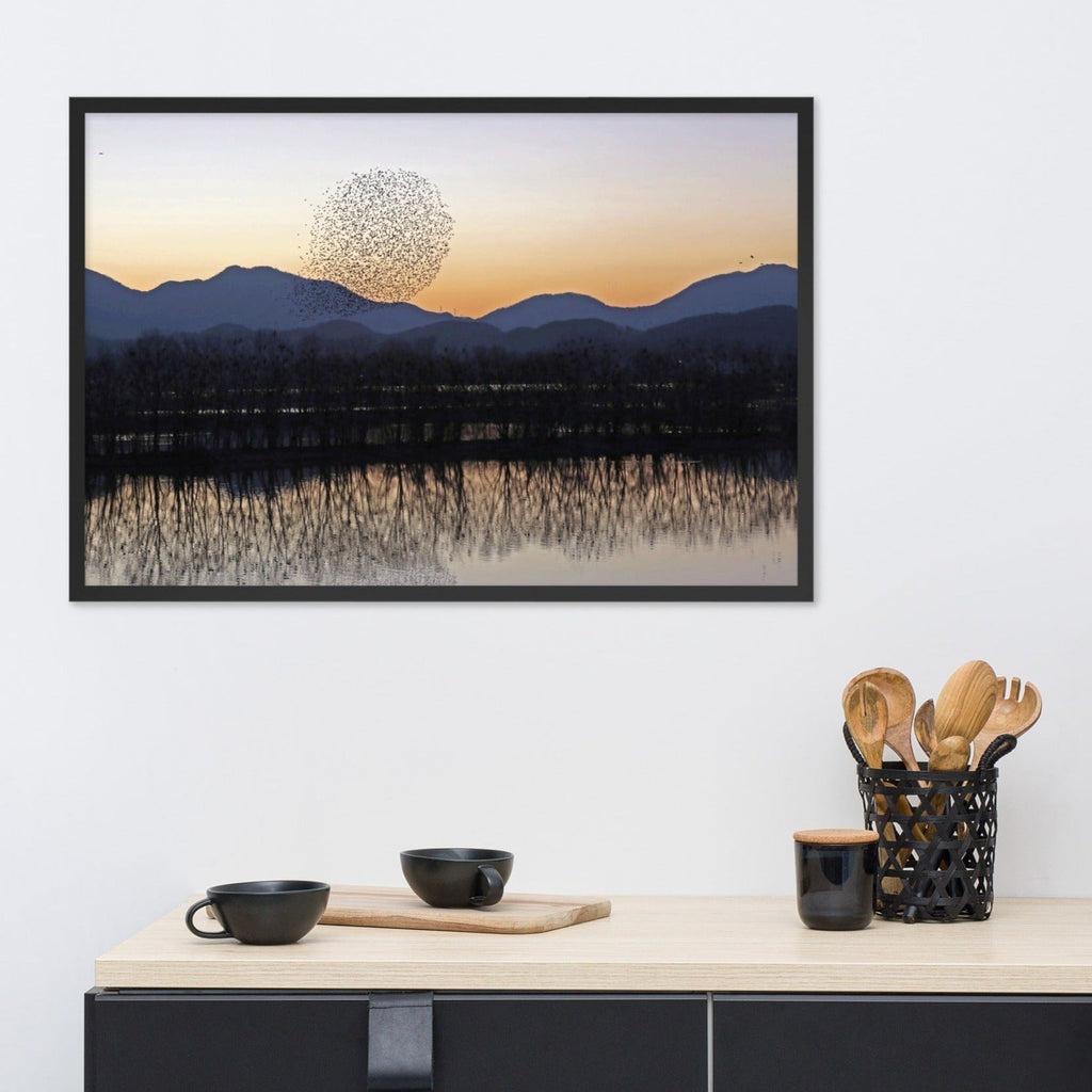 Sunset in Junam Water Reservoir poster | Muurdecoratie | Wanddecoratie | Schilderijen | Canvas kunst