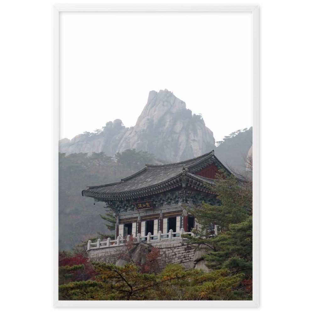 "Temple in the Mountain | Muurdecoratie | Wanddecoratie | Posters | Schilderijen | Canvas Kunst voor Huisdecoratie"