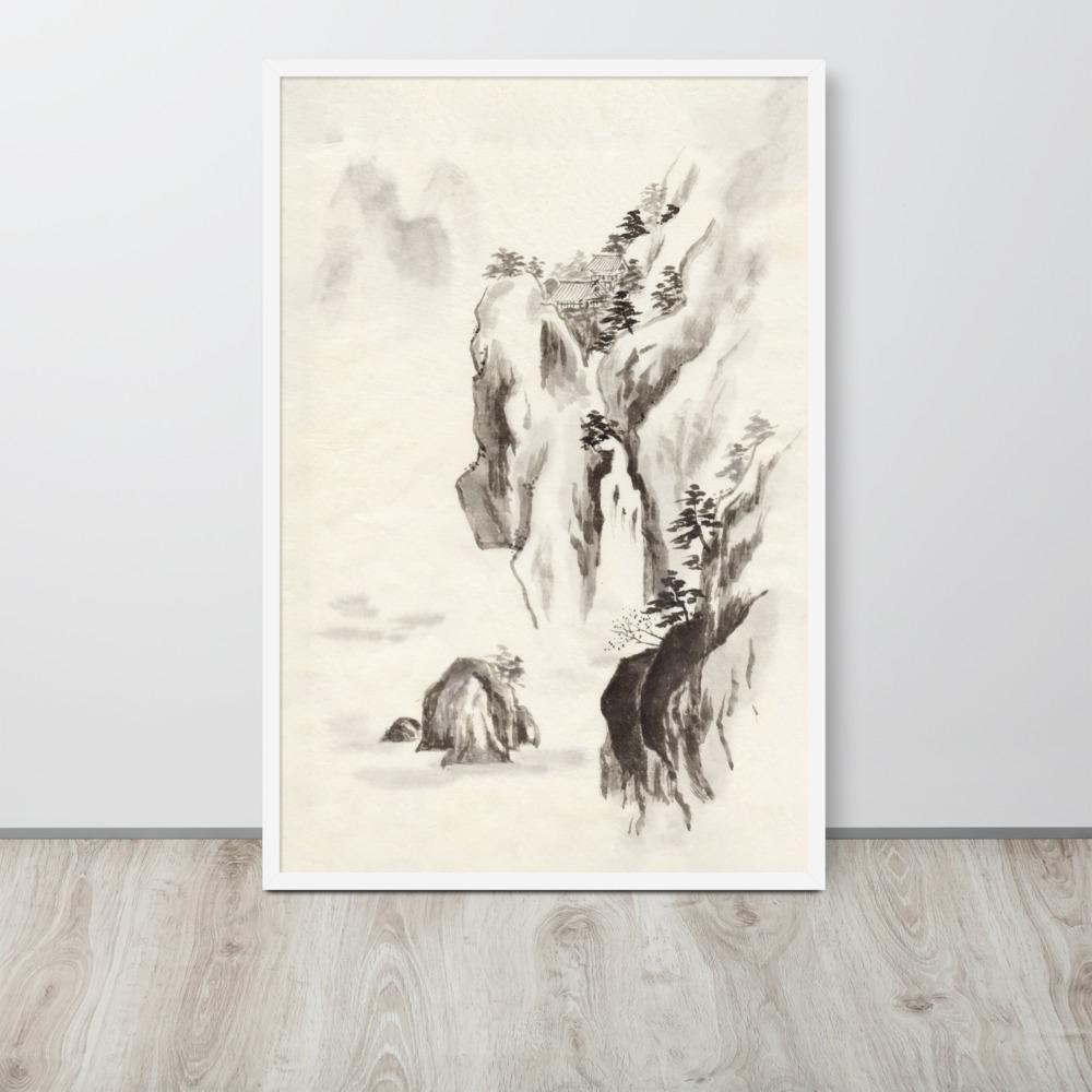 Temple in the rock | Muurdecoratie | Wanddecoratie | Posters | Huis en tuin kunst | Decoratieve print