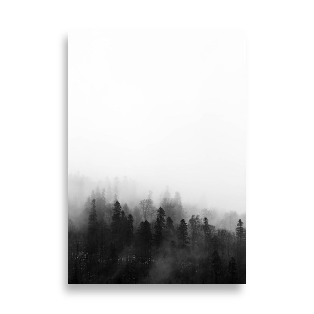 Forest in the Fog | Wanddecoratie | Muurdecoratie | Posters | Natuur kunst | Landschap poster